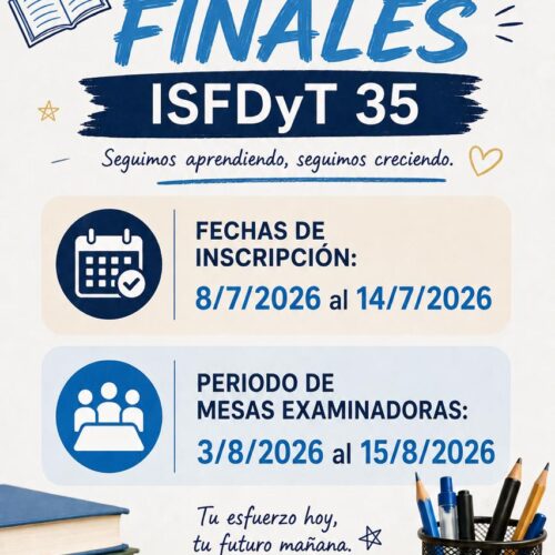 Mesas de exámenes finales Agosto 2026