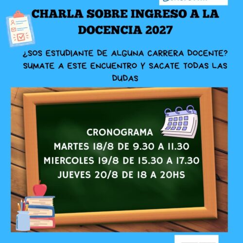 Charla ingreso a la docencia 2027